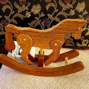 KENTUCKY HAND CRAFTED NEW W TAGS MINI WOOD ROCKING HORSE